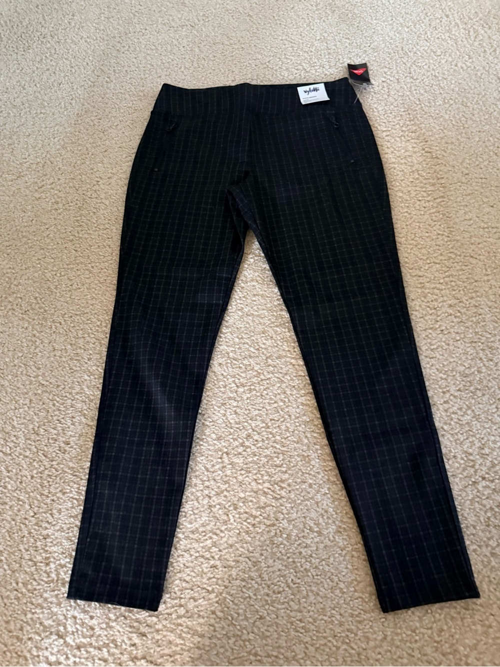 Worthington Black Checked Sleek Ponte Leggings